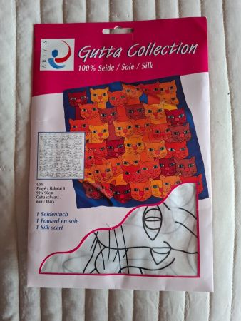 Seidenschal Foulard Seiden-Malerei 90x90cm Gutta Collection