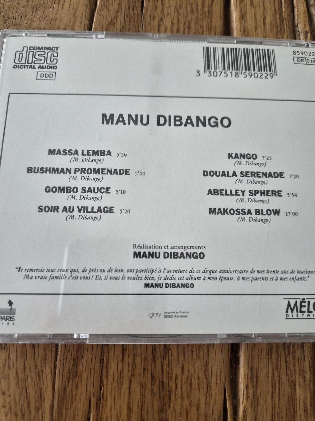 CD: MANU DIBANGO AFRIJAZZY – Usato da Zofingen venduto da Tinpan 2