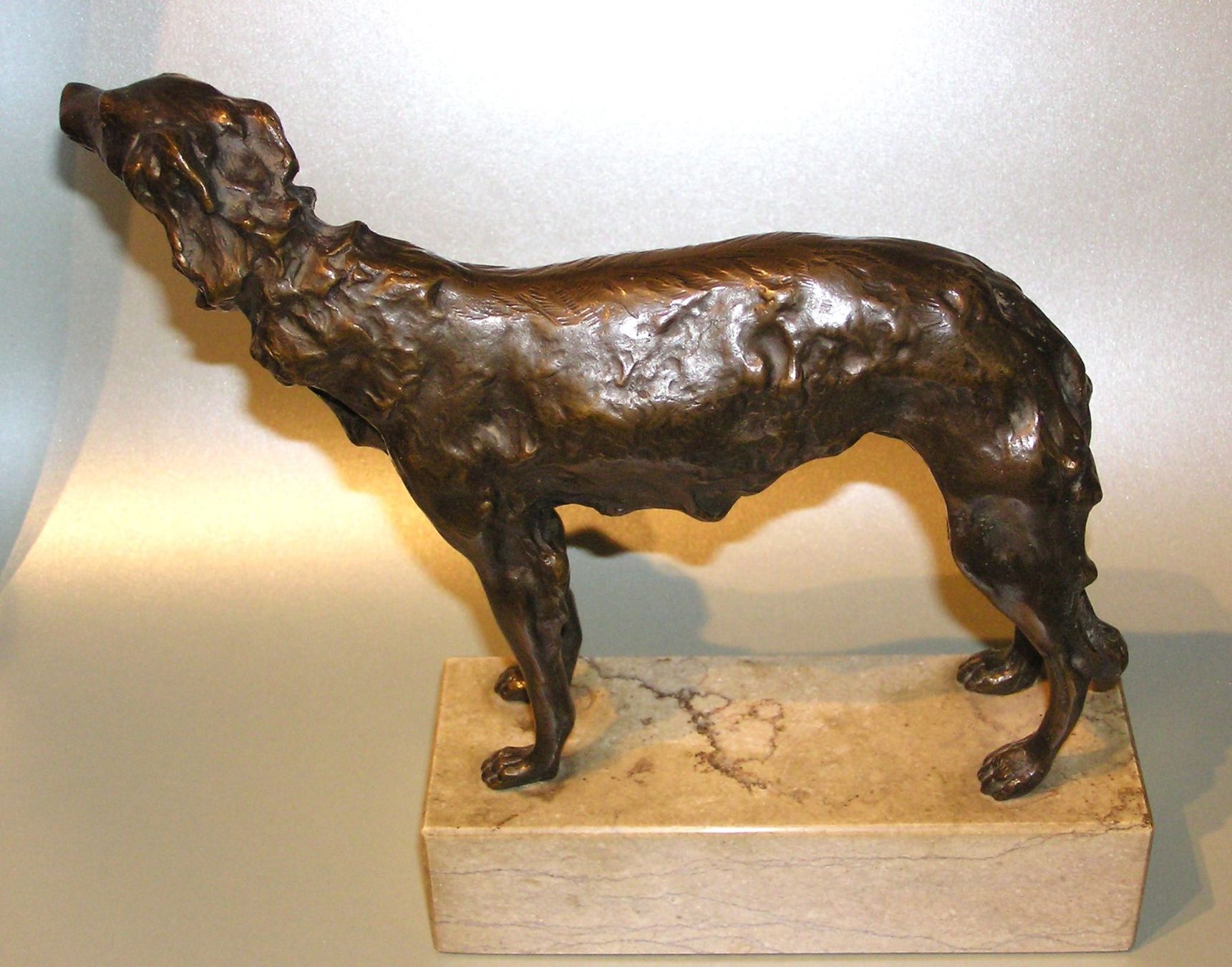 Skulpturen & Statuen: ALTE GROSSE BRONZE FIGUR BARSOI WINDHUND – Gebraucht aus Grenchen von Antique-hunter 3