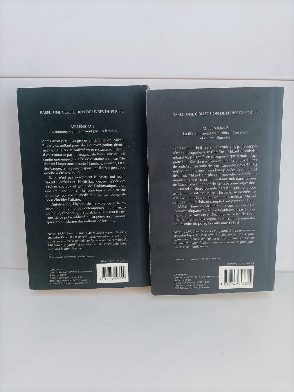 Bücher: Lot Millénium 1/2 Stieg Larsson / Actes Sud - Babel Noir – Gebraucht aus crans montana von AB3963 1