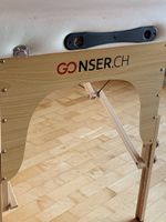 Massagetisch Gonser.ch klappbar weiss gebrauchter Zustand