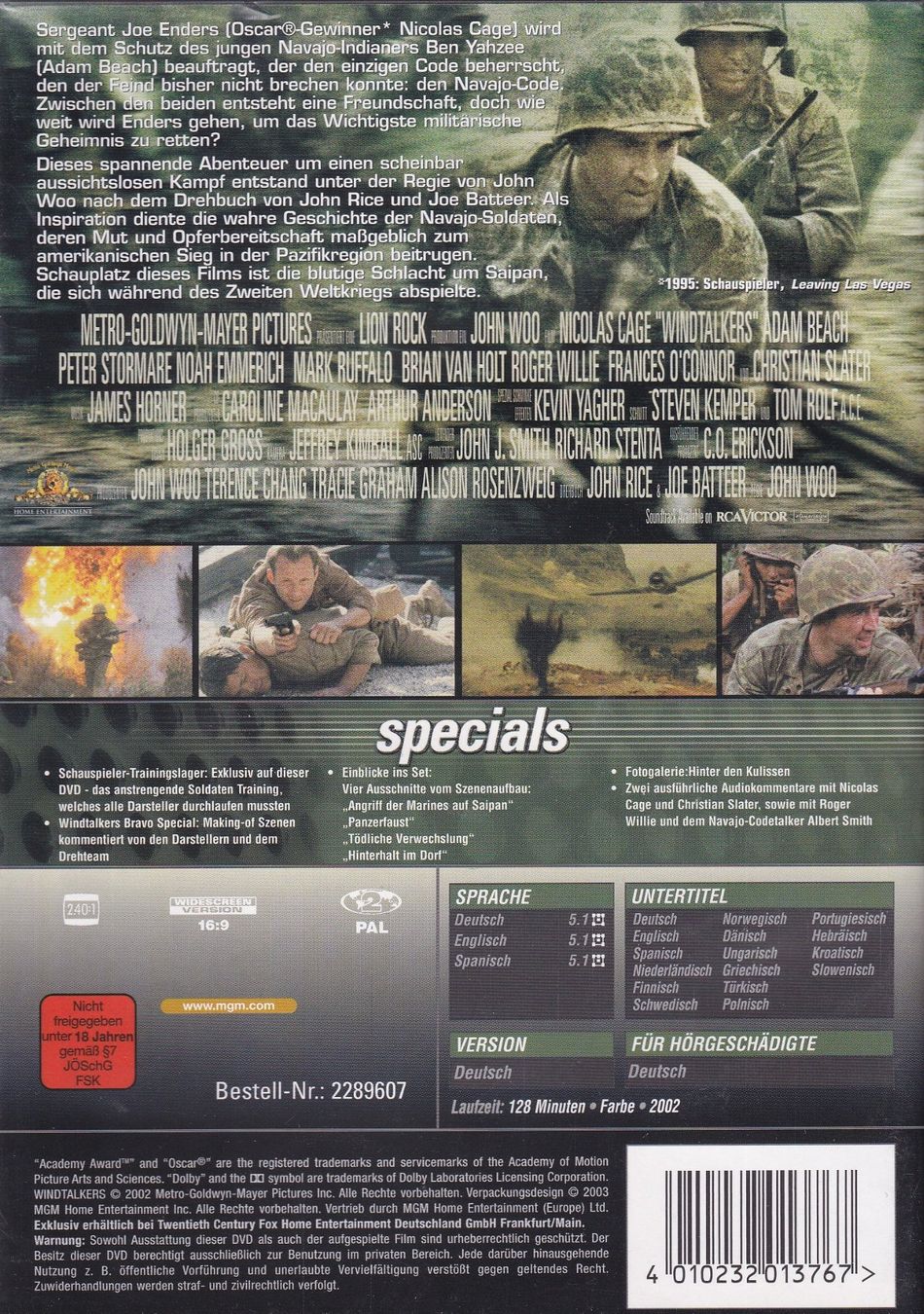 Tous les DVDs: DVD ab Fr. 1.--, Windtalkers – D'occasion à Lausen par Mondeo10628 1