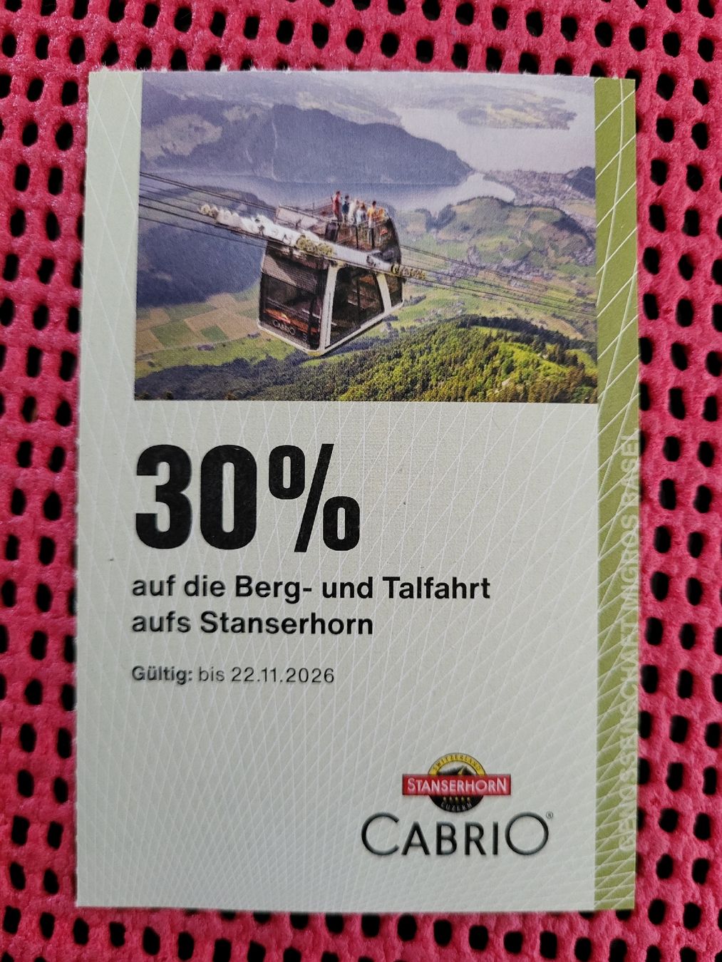 Bons: 30% Stanserhorn – Neuf (Voir description) à Therwil par Hexe13