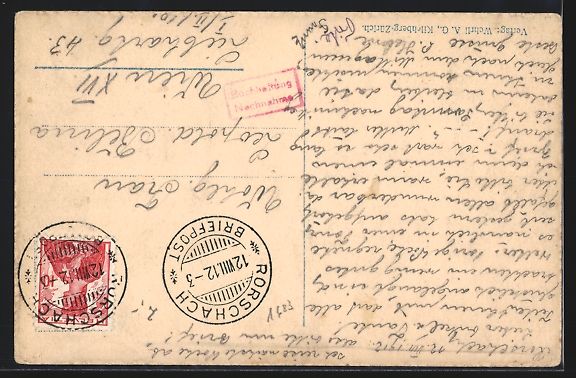 Cartoline postali: AK Wolfhalden, Panoramaansicht, 1912 – Usato da Berlin venduto da bartko-reher 1