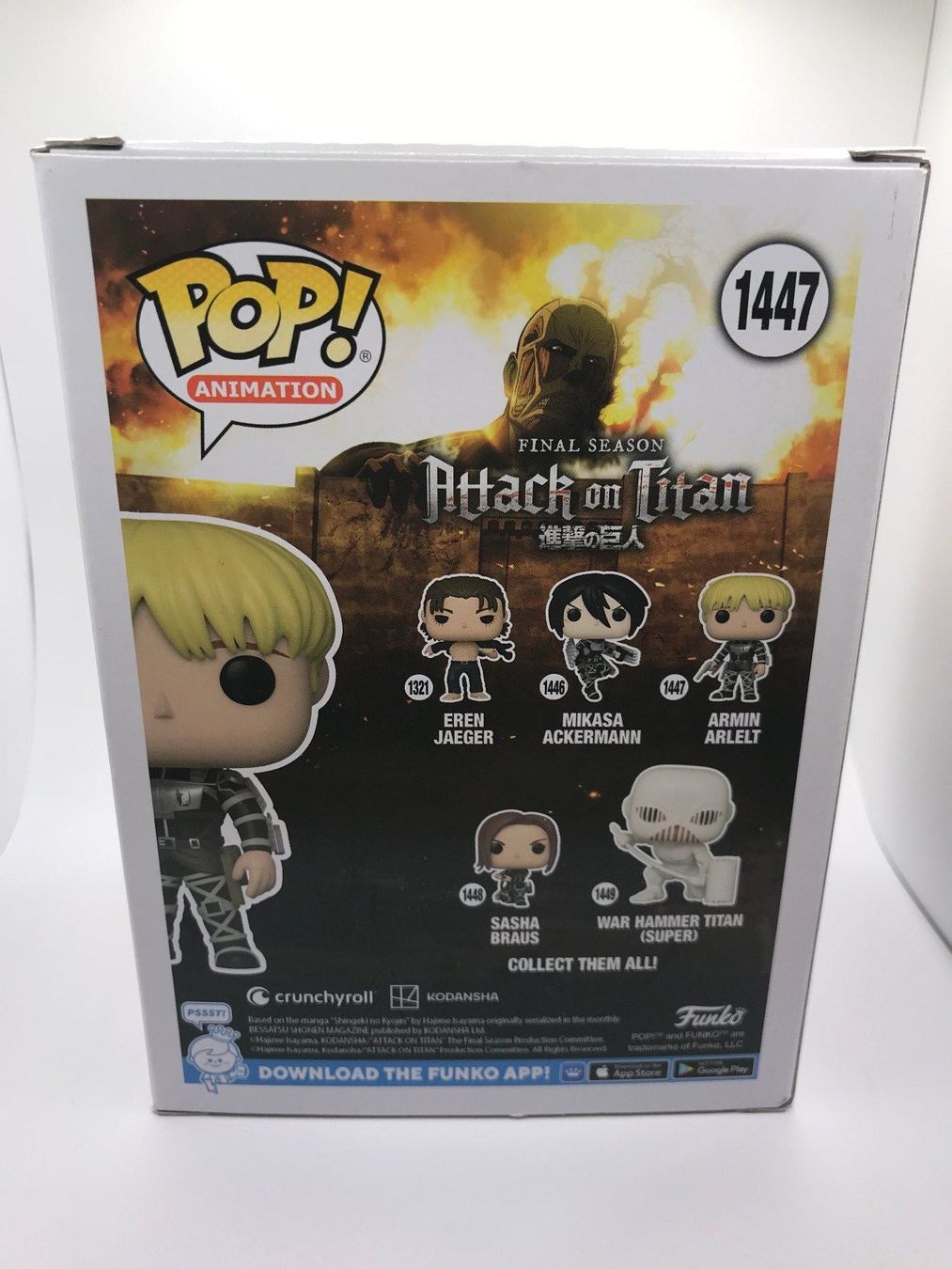 Funko Statuette: Funko POP - 1447 - Armin Arlelt - Attack on Titan - CHASE – Nuovo (secondo la descrizione) da Allschwil venduto da Bullach 1