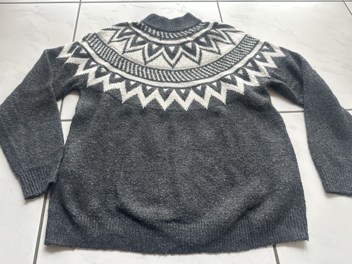 Only Maglioni & Felpe: Only Pullover Anthrazit-weiss Gr. S – Usato da Wileroltigen venduto da torro11 2