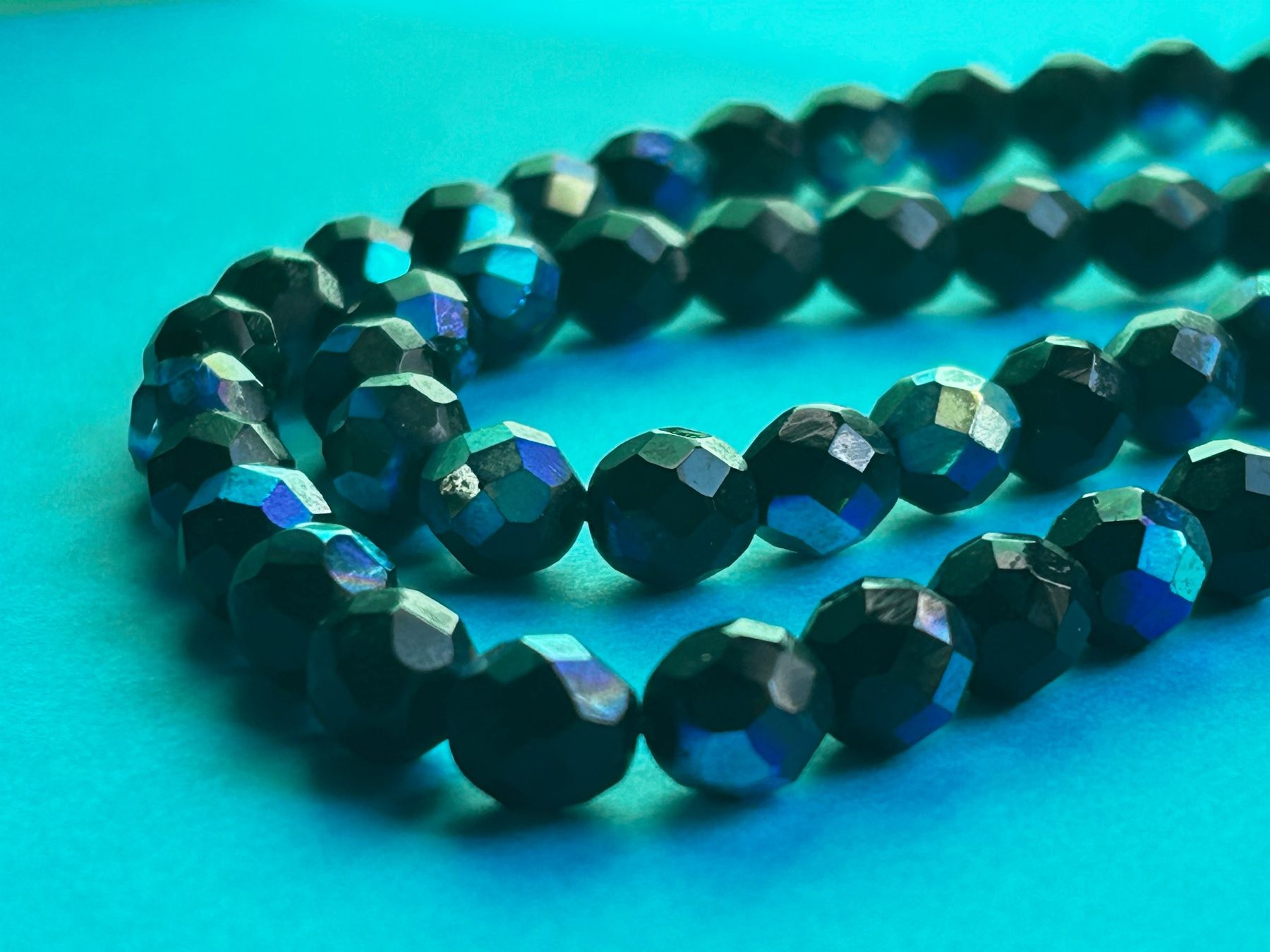 Catenine: Halskette, schwarz mit blauem Schimmer – Usato da Dittingen venduto da Bijoubelle 6