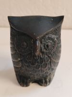 Eulenfigur aus Metall dunkel 6 cm 210 Gramm gebraucht