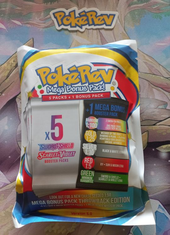 Pokémon PokéRev Pack 5.0 (5 Booster Packs+1 Mega Bonus Pack) (Neu und ...