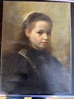 Hanni Thromer ? um 1900 Meisterliches Mädchenporträt | Öl