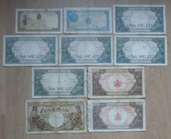 Sammlung von 10 Banknoten aus Rumänien