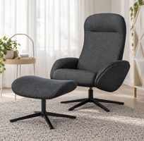 IKEA NÄTTRABY Relaxsessel mit Hocker – Dreh- & Liegefunktion