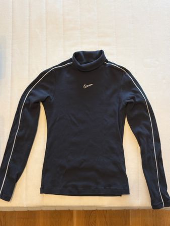 Pull à col roulé Nike noir pour femme, taille S 