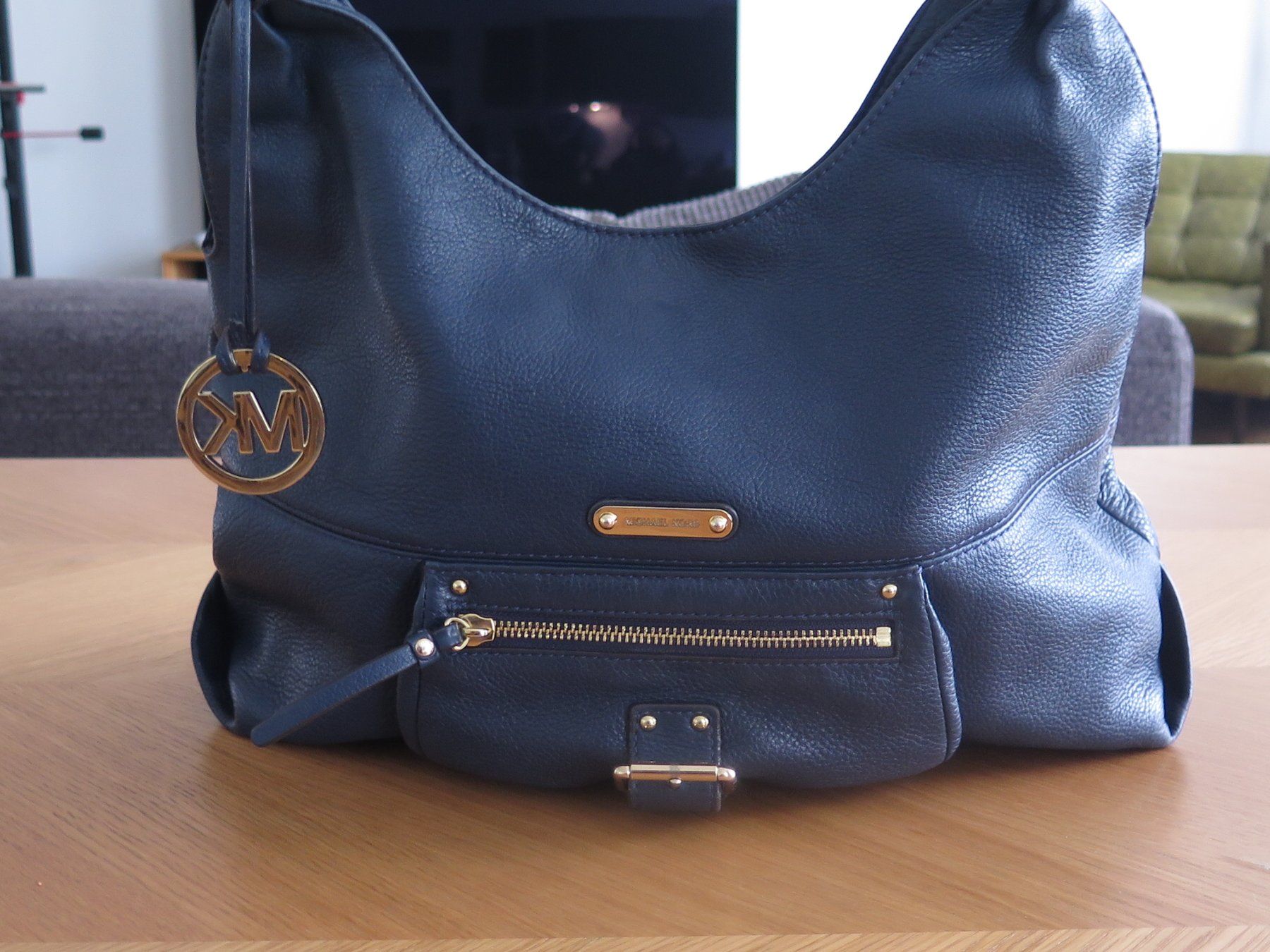 Michael Kors Borse da donna: Michael Kors Handtasche, Leder, Dunkelblau – Usato da Basel venduto da Deko1 3