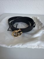 Gucci Belt Black Leather Gold GG Buckle Size 85