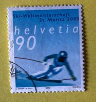 Nr.1068 GESTEMPELT Skirennfahrer 2002  Siehe Original Fotos.