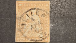 20 Rp. Strubel Vollstempel Meilen.
