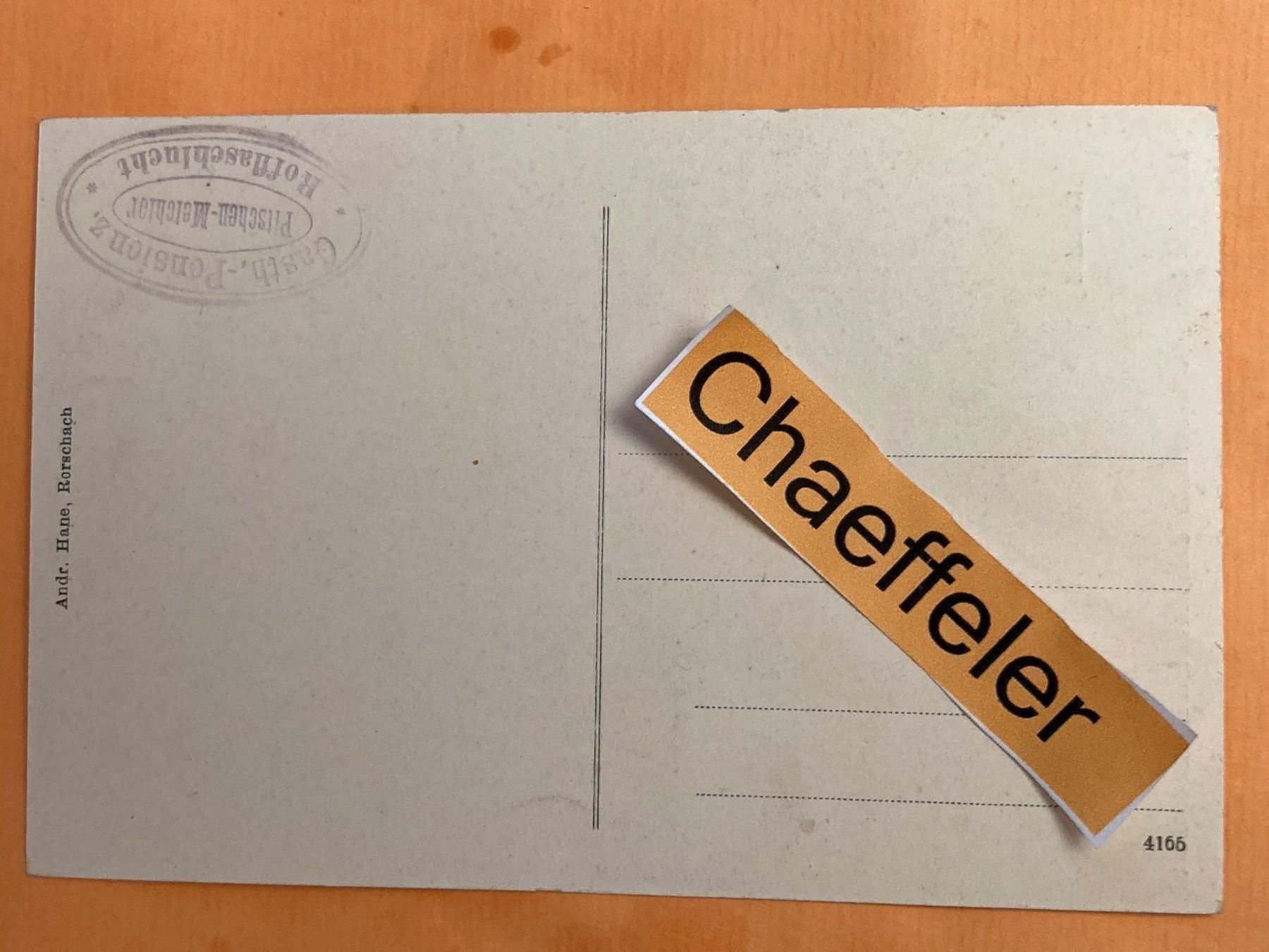 Ansichtskarten: Rufflafall – Gebraucht aus Zürich von Chaeffeler 1