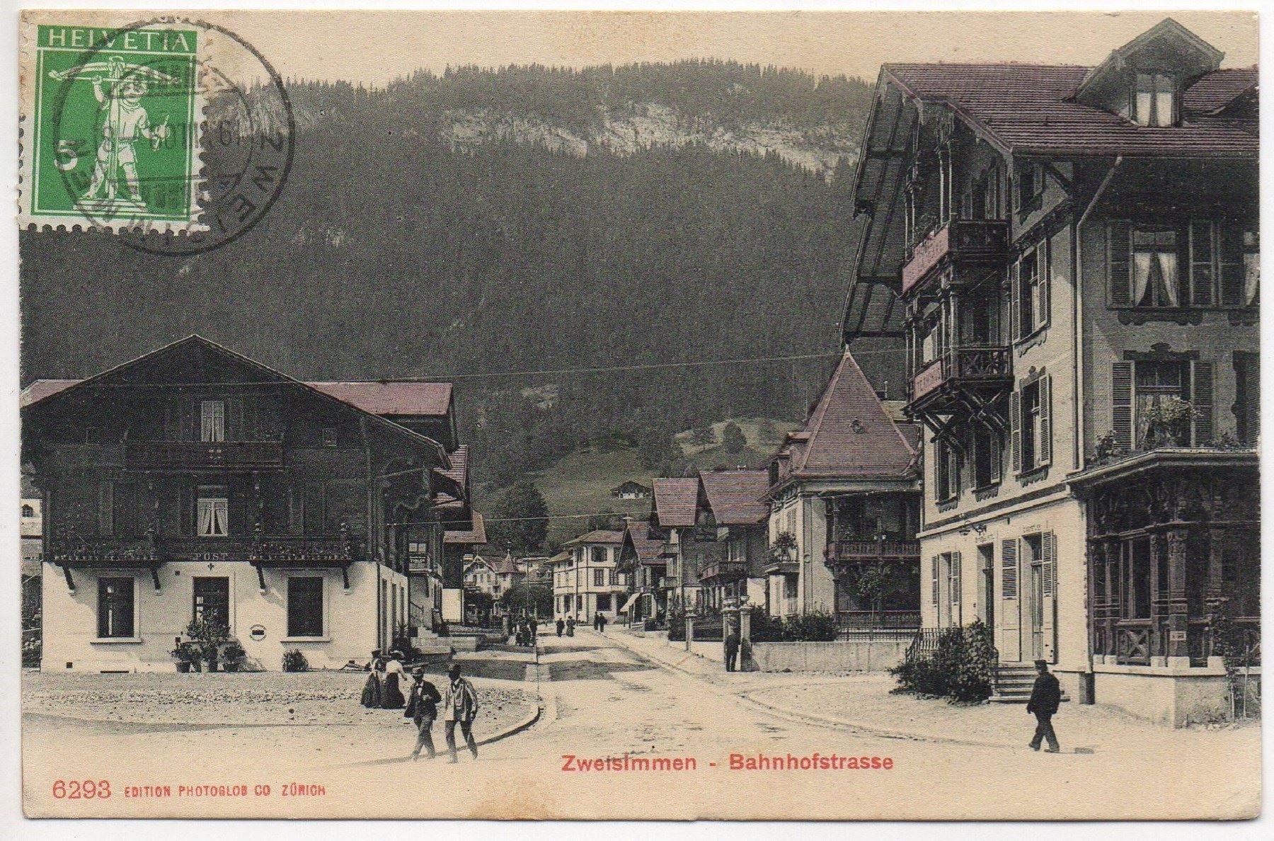 Cartoline postali: ZWEISIMMEN Bahnhofstrasse – Usato da Jona venduto da philajona
