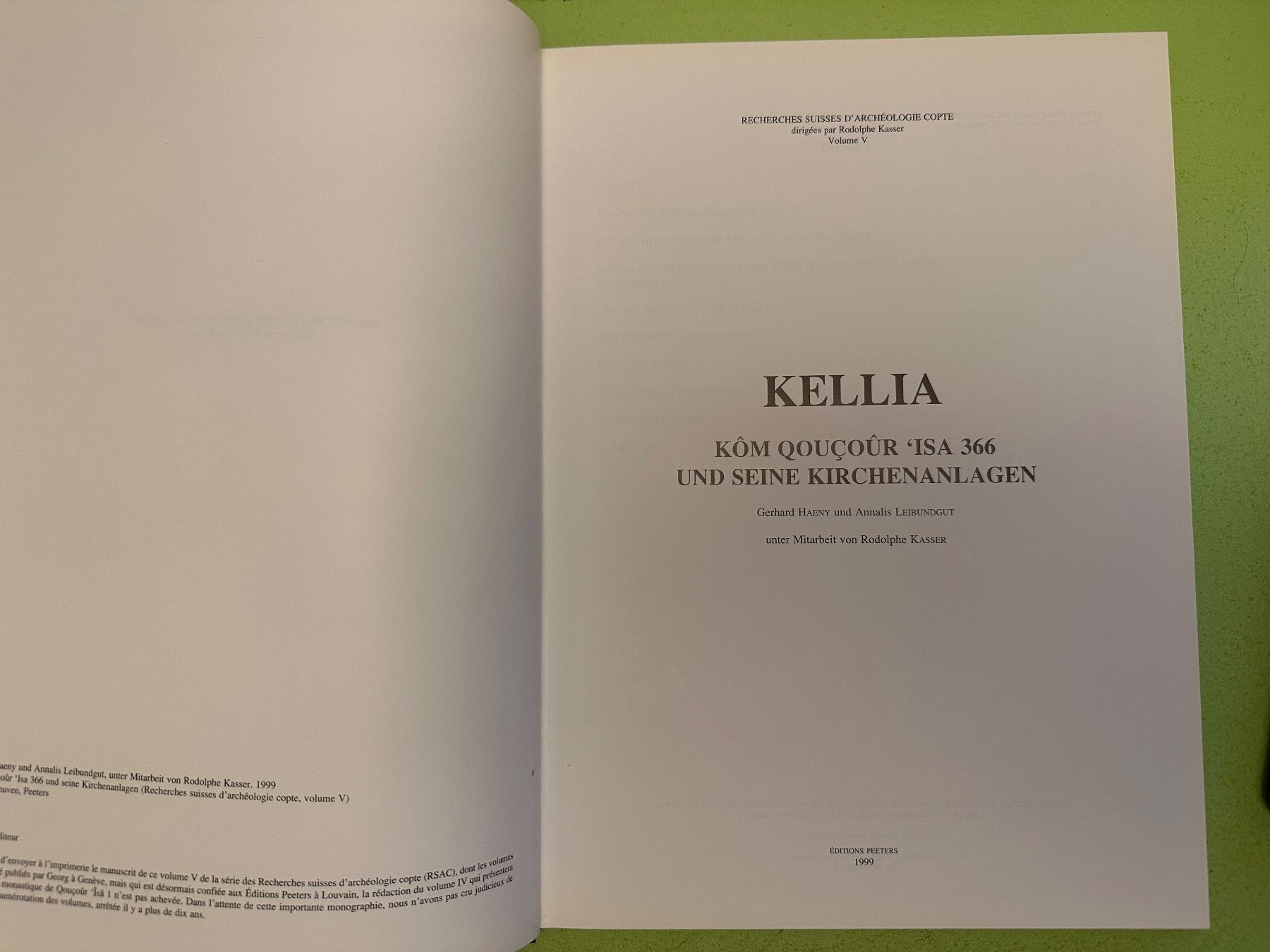 Libri: Gerhard Haeny, Annalis Leibundgut: Kellia. – Usato da Zürich venduto da allp 1