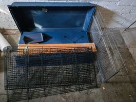 Kleintierkäfig doppelstöckig mit Zubehör