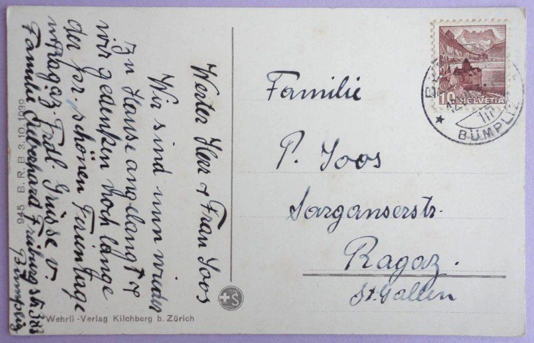 Cartes postales: Bern und die Alpen – Défectueux à Fétigny par Billy2miny 1