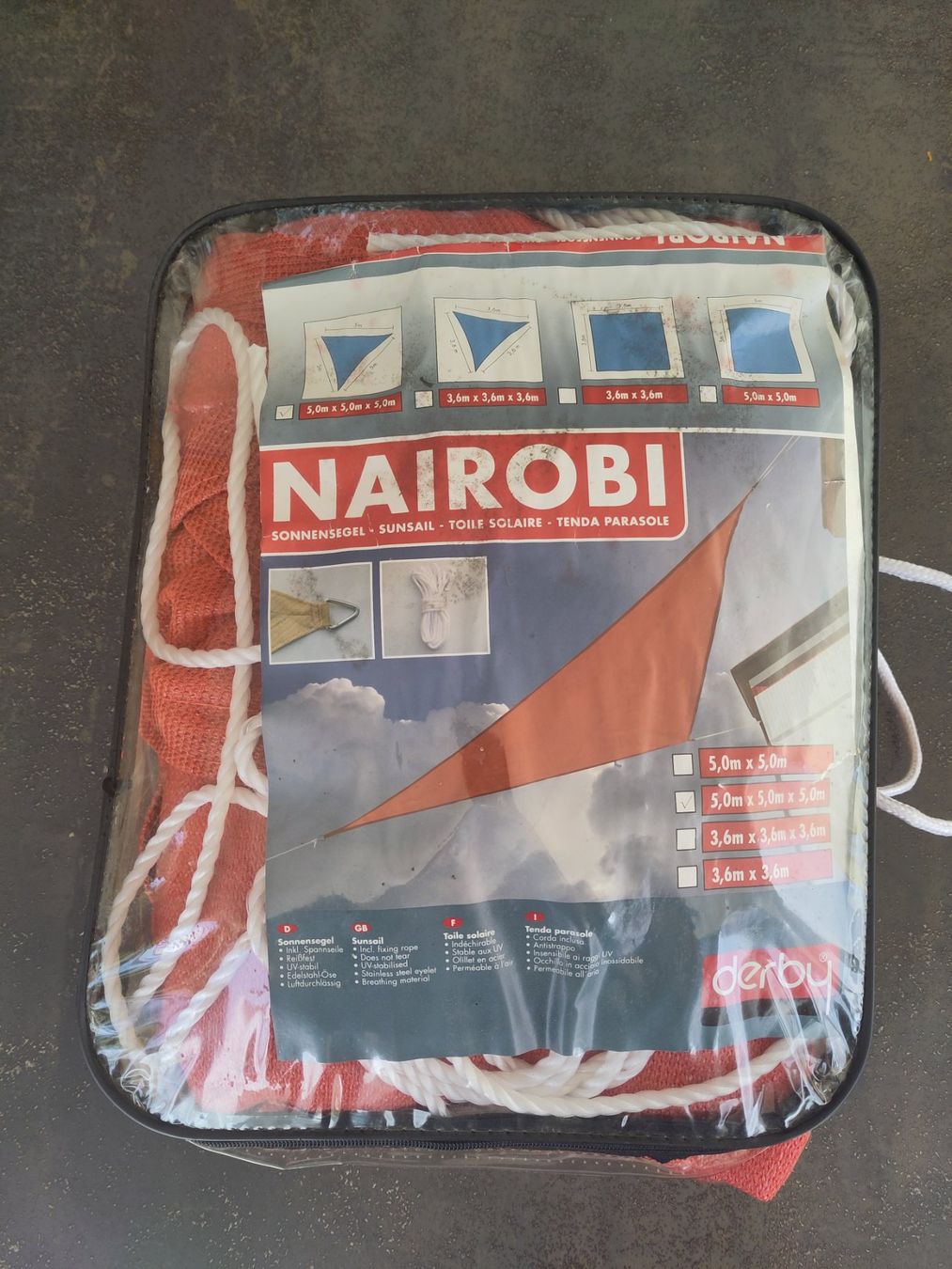 Sonnenschirme: Sonnensegel Nairobi 5,0m x 5,0m – Gebraucht aus Kradolf von Tsak01