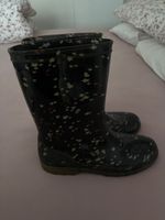 Kinder Gummistiefel schwarz mit Sternenmuster Grösse 30