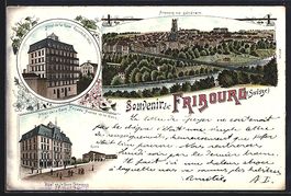 Litho Fribourg, Gesamtansicht, Hotel de 