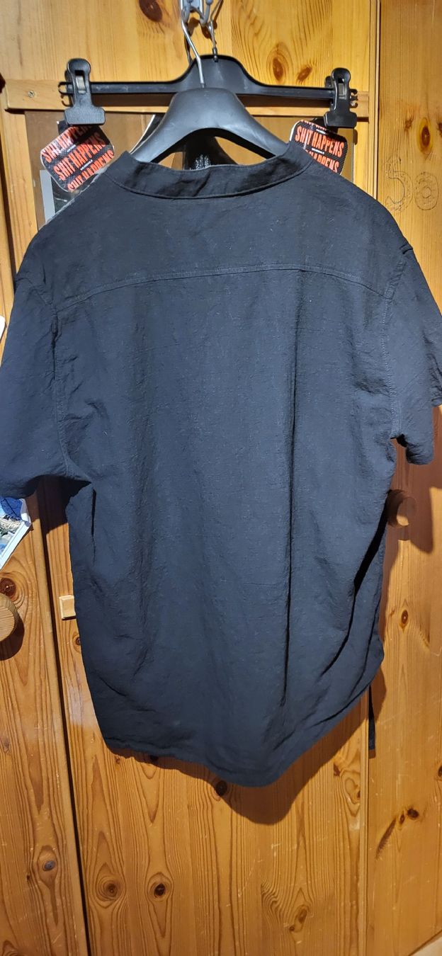 Camicie: Herren Kurzarmhemd schwarz XXL Baumwolle grob – Usato da Schweizersholz venduto da fuchs06 1
