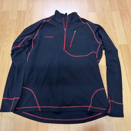 Mammut Fleece Pullover schwarz/rot Grösse XL guter Zustand
