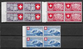 1939: CH Landesausstellung Zürich Vierer Serie 219-21d  **