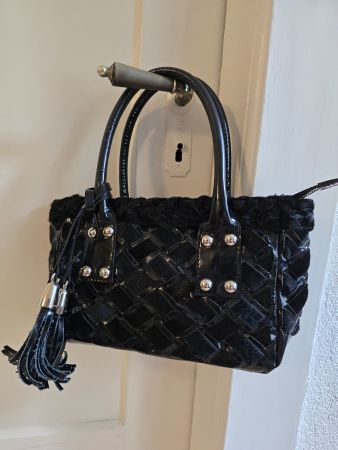 Castellari Vintage Handtasche in Schwarz