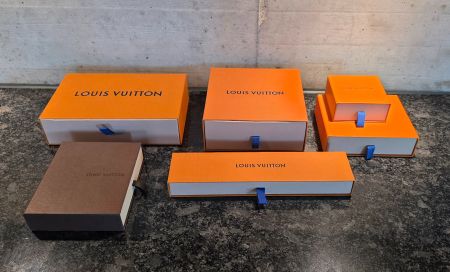 Set von 6 Louis Vuitton originale Boxen mit Staubbeutel