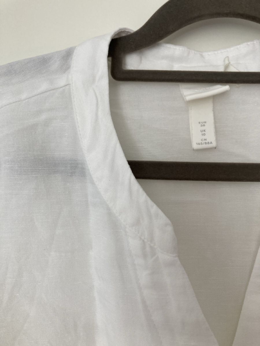 H&M Kleider: Sommerkleid mit Leinen, H&M, 38 – Gebraucht aus Azmoos von alix001 1