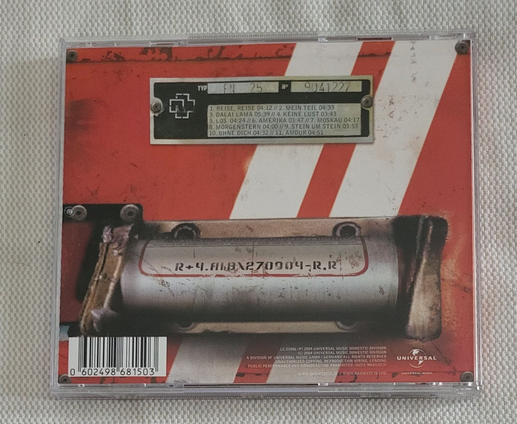 CD: Rammstein - Reise, reise – Usato da Villars-sur-glane venduto da Epsilonhike 1