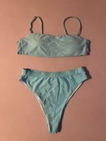 Bikini Set Türkis Grösse S Hohe Taille
