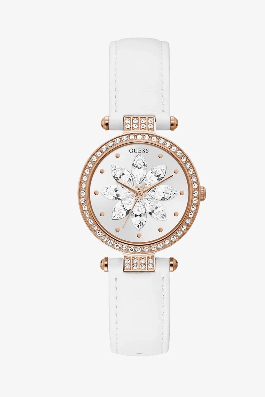 Guess Orologi: Guess Damen Uhr - white rosegold – Nuovo e nell'imballaggio originale da Oberaach venduto da Dandy2021