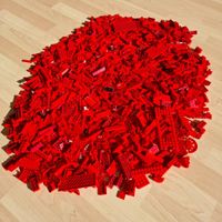 LEGO Bausteine rot gemischt 2 kg