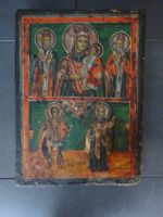 Antike Ikone Griechenland / 19 Jh. mit Verzollungsstempel