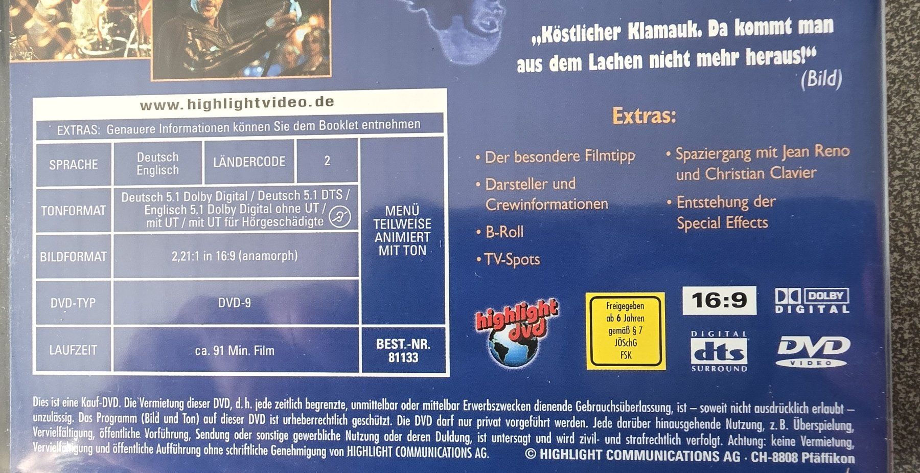 Tutti i DVDs: DVD Just Visiting - Jean Reno – Usato da Oetwil am See venduto da fineli2 1