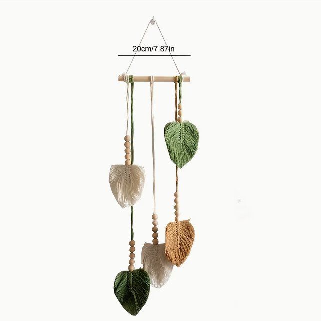 Tutte le decorazioni: Wanddeko Makramee | "Boho-Blätter" | 3-farbig – Nuovo e nell'imballaggio originale da Frenkendorf venduto da Hafen_Ecke_CH 2