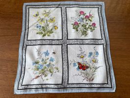 Taschentuch Blumen Schmetterlinge Muster