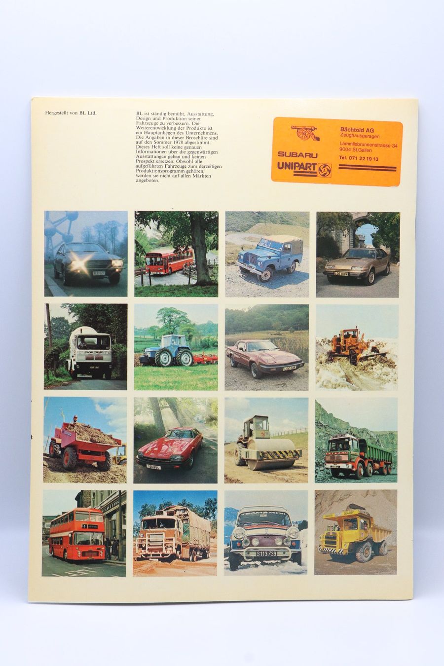 Documenti: British Leyland Worldwide Prospekt 1978 – Usato da Bühl b.Aarberg venduto da Collectorpassions 1