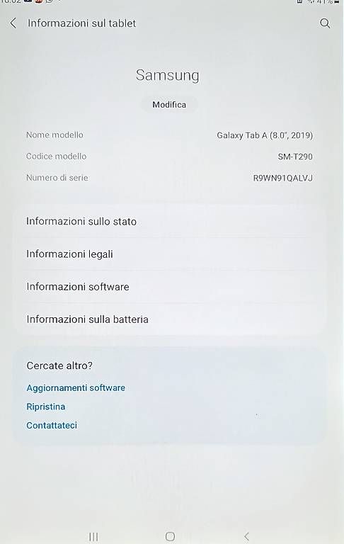 Tablet PC: Galaxy Tab A 8.0" SM-T290 – Usato da Roveredo GR venduto da Moro_77 3