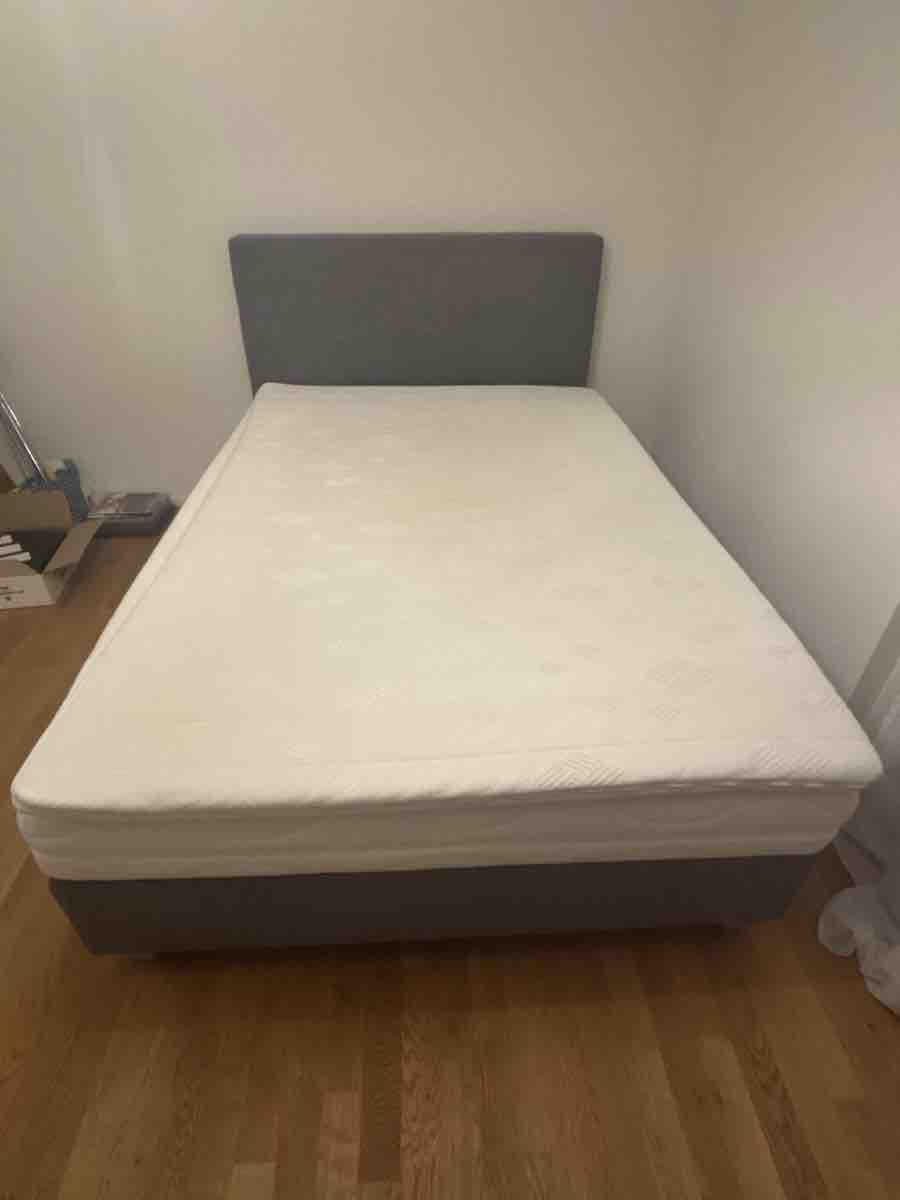 Betten: Modern Scandinavian Box-spring Bed in Grey – Gebraucht aus Zürich von ste_b78k 1