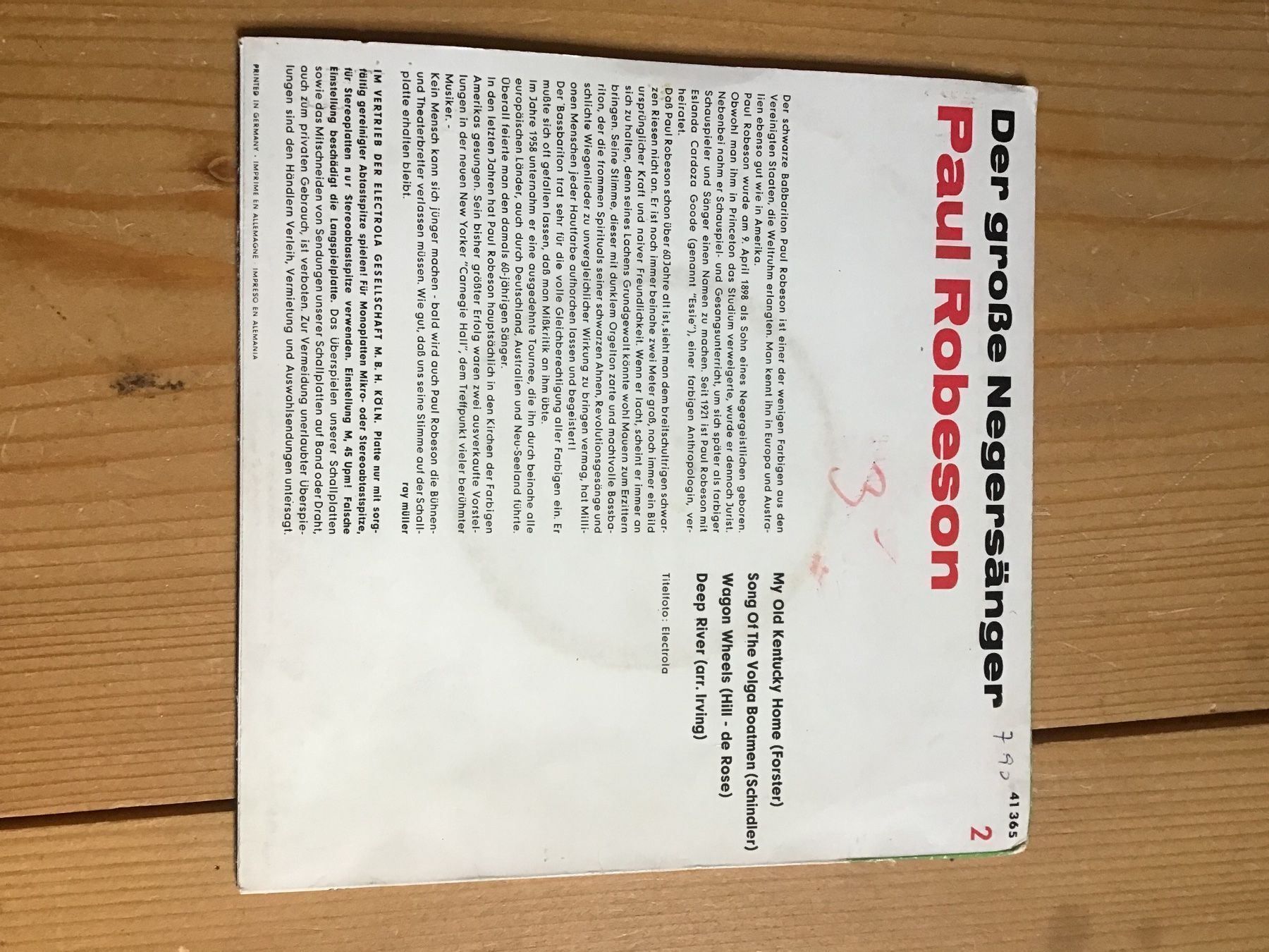 Vinyles: single, Paul Robeson, deep river – D'occasion à liestal par makai05 1