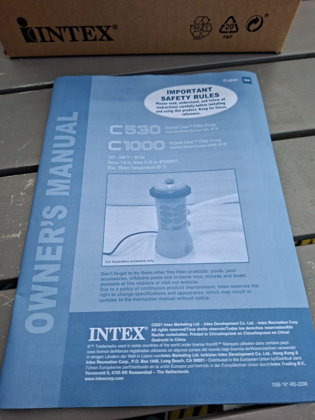 Intex Piscine: Intex Filter C530/C1000 – Usato da Steinhuserberg venduto da dabu1313 1