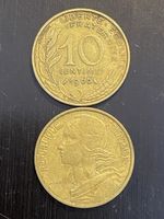 France, RARE 10 cts 1966 Bronze 