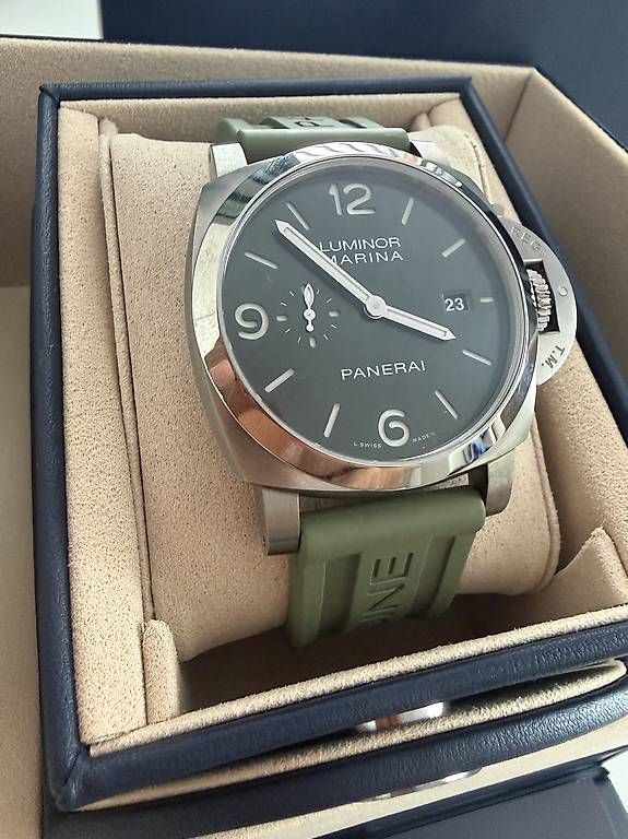 Panerai Orologi: Panerai Luminor Marina Titan-Green – Usato da Zürich venduto da timeio-swapwatch 4